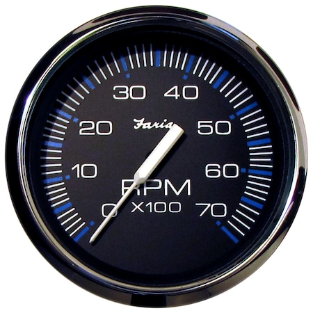 Faria Beede Instruments Chesapeake Black SS 4" Tachometer - 7,000 RPM (Gas - All Outboar 33718